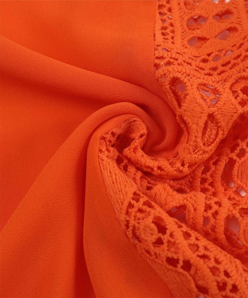 miette（ミエット）の「バッククロスレースキャミソールワンピース（ワンピース・レディース・ブラック/オレンジ・FREE）」の17枚目の写真