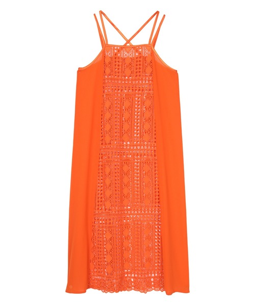 miette（ミエット）の「バッククロスレースキャミソールワンピース（ワンピース・レディース・ブラック/オレンジ・FREE）」の15枚目の写真