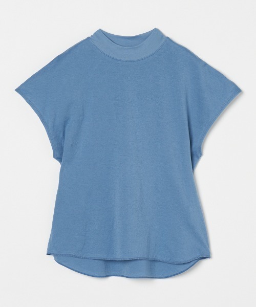 three dots(スリードッツ)の「ダブルガーゼ モックネックTシャツ(Tシャツ/カットソー・レディース・ホワイト/グリーン系その他/ブルー系その他/ブラック系その他/ブラック/レッド系その他・SMALL/MEDIUM)」の5枚目の写真