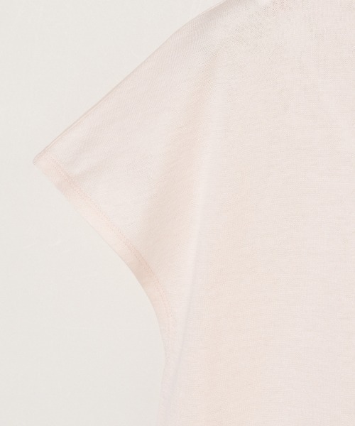 three dots(スリードッツ)の「ダブルガーゼ モックネックTシャツ(Tシャツ/カットソー・レディース・ホワイト/グリーン系その他/ブルー系その他/ブラック系その他/ブラック/レッド系その他・SMALL/MEDIUM)」の21枚目の写真