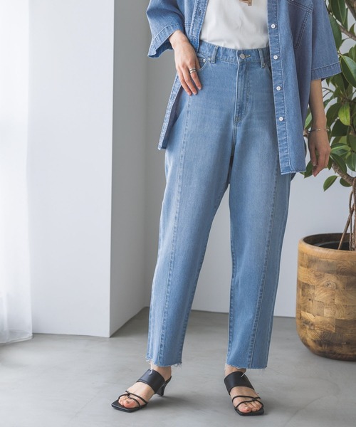 LEPSIM（レプシィム）の「切り替えストレートデニムパンツ