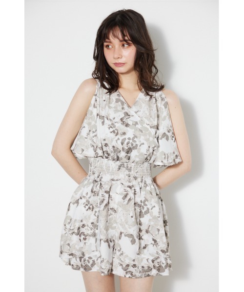 rienda（リエンダ）の「スリットスリーブカシュクールロンパース 夏服（つなぎ/オールインワン・レディース・ライトグレー/ベージュ系その他/ブラック/ブラック系その他・SMALL/MEDIUM）」の18枚目の写真