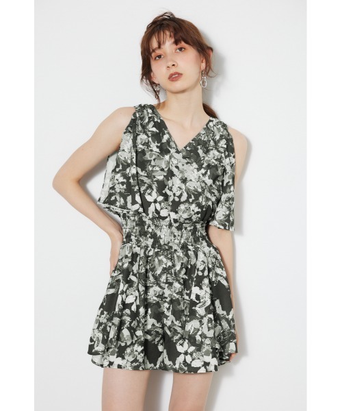 rienda（リエンダ）の「スリットスリーブカシュクールロンパース 夏服（つなぎ/オールインワン・レディース・ライトグレー/ベージュ系その他/ブラック/ブラック系その他・SMALL/MEDIUM）」の13枚目の写真