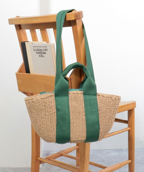 fredy emue(フレディエミュ)の「2タイプハンドルかごバッグ(かごバッグ・レディース・ブラック/ブルー/グリーン・FREE)」の5枚目の写真