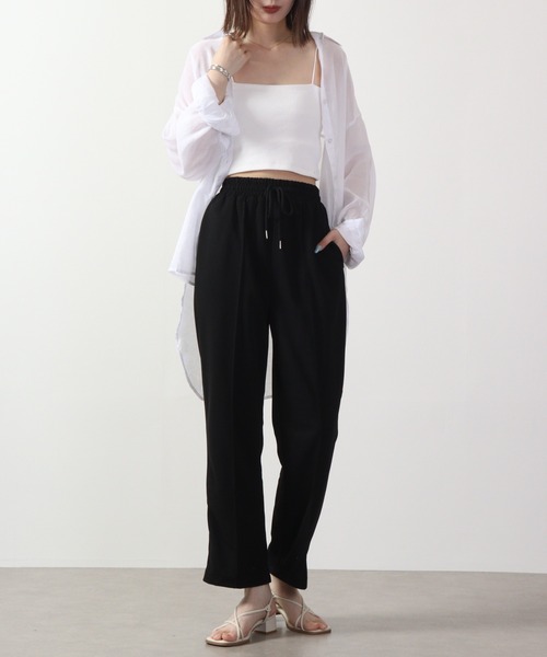 &soiree(アンドソワレ)の「&soiree ピンタックパンツ(その他パンツ・レディース・ブラック/ベージュ・F)」の8枚目の写真