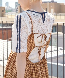 w closet | 袖ラインレースプルオーバー(Tシャツ/カットソー)