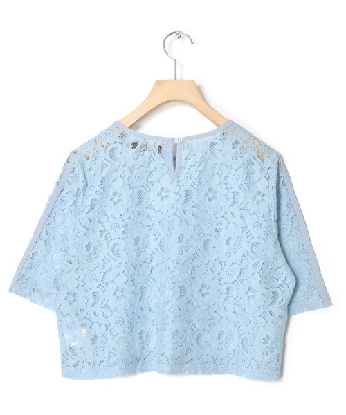 w closet(ダブルクローゼット)の「袖ラインレースプルオーバー(Tシャツ/カットソー・レディース・オフホワイト/ブラック/ブルー・FREE)」の19枚目の写真