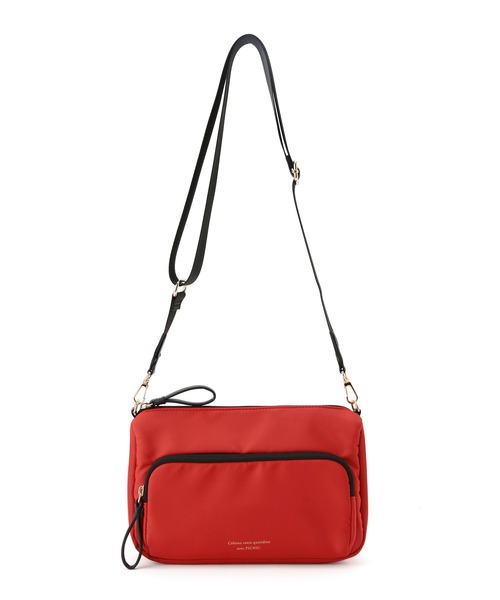 ROPE' PICNIC(ロペピクニック)の「撥水加工/ミニワイドショルダーバッグ(ショルダーバッグ・レディース・レッド/ブラック・FREE)」の4枚目の写真