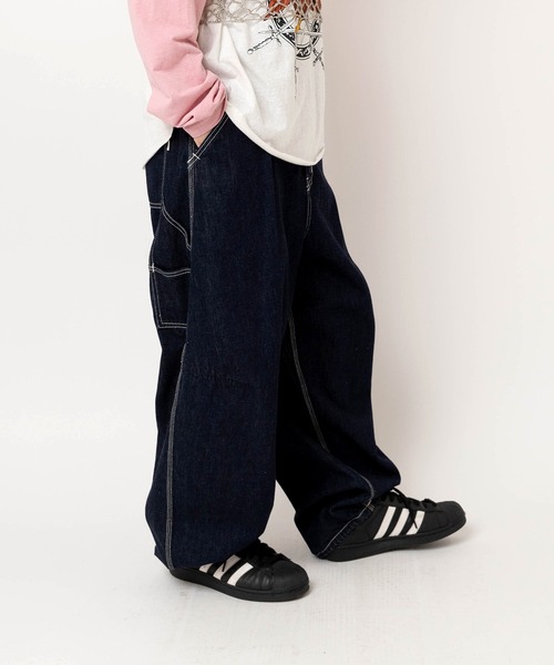 RNA（アールエヌエー）の「R4122 イージーＢＩＧペインター（デニムパンツ・レディース・ワンウォッシュ/ホワイト・MEDIUM）」の4枚目の写真