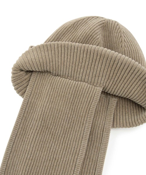 SALON adam et rope'（サロン アダム エ ロペ）の「フライトキャップ -CreamyCotton /クリーミーコットン-（ニットキャップ/ビーニー・レディース・ホワイト/パープル/ブラック系その他/グレー・FREE）」の14枚目の写真