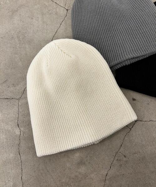 WEGO（ウィゴー）の「WEGO/シングルリブニットワッチ（ニットキャップ/ビーニー・レディース・ホワイト/グレー/ブラック・FREE）」の5枚目の写真