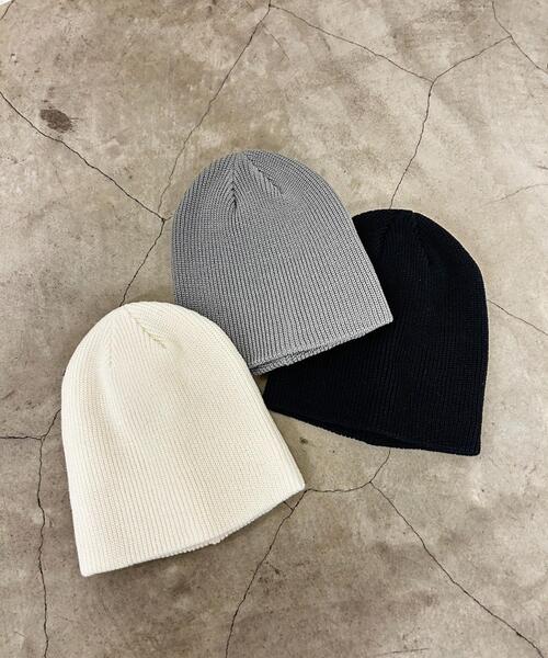 WEGO（ウィゴー）の「WEGO/シングルリブニットワッチ（ニットキャップ/ビーニー・レディース・ホワイト/グレー/ブラック・FREE）」の6枚目の写真