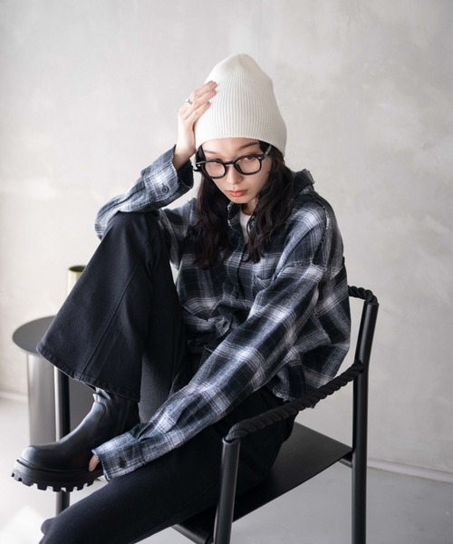 WEGO（ウィゴー）の「WEGO/シングルリブニットワッチ（ニットキャップ/ビーニー・レディース・ホワイト/グレー/ブラック・FREE）」の15枚目の写真