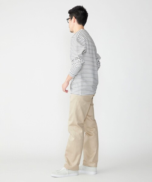 SHIPS（シップス）の「【WEB限定】SHIPS: ワンポイント ロゴ バーズアイ ヘンリーネック ロングスリーブ Tシャツ（Tシャツ/カットソー・メンズ・ホワイト/ブラック/ダークグレー/ネイビー/ライトグレー/オフホワイト/ダークブルー・MEDIUM/SMALL/X-LARGE/LARGE）」の14枚目の写真