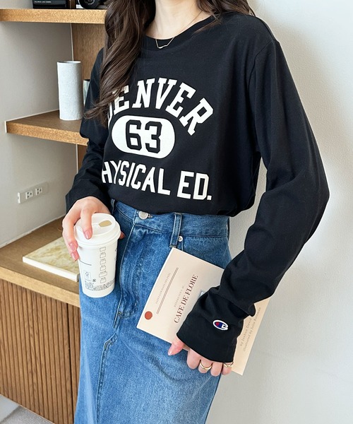 セール】【新色追加】【Champion】ロゴロンT（Tシャツ
