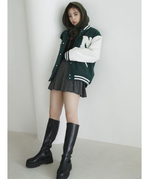 CALNAMUR（カルナムール）の「トラックソールロングブーツ（ブーツ・レディース・ブラック・LARGE/SMALL/MEDIUM）」の6枚目の写真