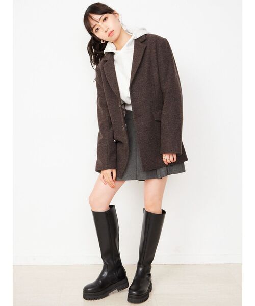 CALNAMUR（カルナムール）の「トラックソールロングブーツ（ブーツ・レディース・ブラック・LARGE/SMALL/MEDIUM）」の8枚目の写真