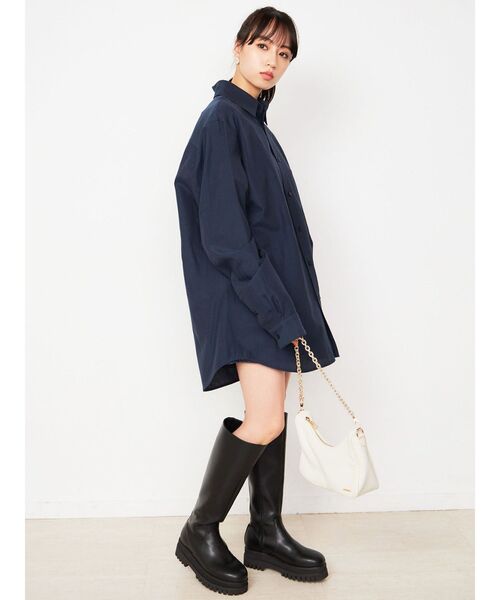 CALNAMUR（カルナムール）の「トラックソールロングブーツ（ブーツ・レディース・ブラック・LARGE/SMALL/MEDIUM）」の10枚目の写真