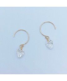 【mastea】14KGF/クリスタルハートピアス(MA)