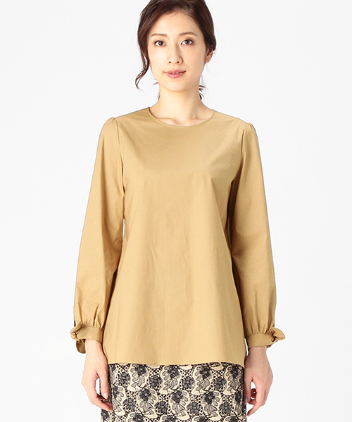 EFFE BEAMS（エッフェビームス）の「EFFE BEAMS / カフリボン ノーカラーブラウス（シャツ/ブラウス・レディース・ホワイト/ベージュ・36/38）」の13枚目の写真