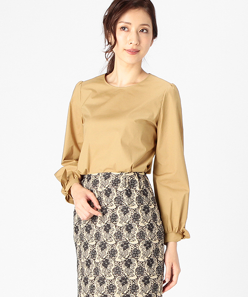 EFFE BEAMS（エッフェビームス）の「EFFE BEAMS / カフリボン ノーカラーブラウス（シャツ/ブラウス・レディース・ホワイト/ベージュ・36/38）」の11枚目の写真