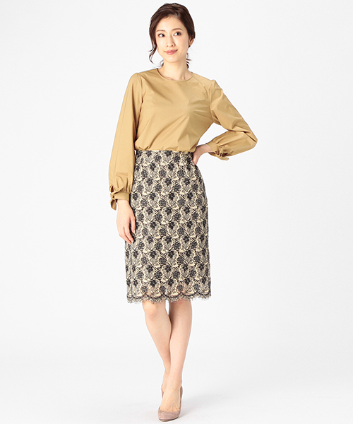 EFFE BEAMS（エッフェビームス）の「EFFE BEAMS / カフリボン ノーカラーブラウス（シャツ/ブラウス・レディース・ホワイト/ベージュ・36/38）」の12枚目の写真