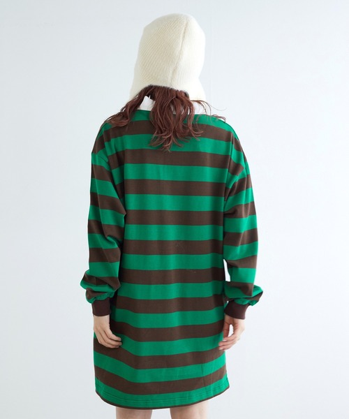 w closet（ダブルクローゼット）の「ラガーシャツ（ポロシャツ・レディース・グリーン/ブルー・FREE）」の5枚目の写真