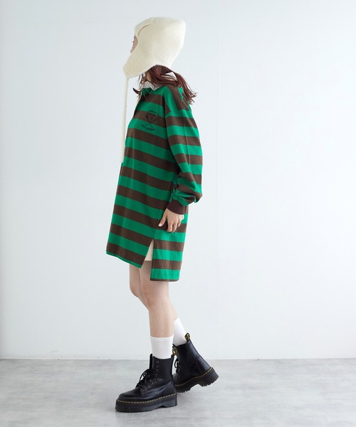 w closet（ダブルクローゼット）の「ラガーシャツ（ポロシャツ・レディース・グリーン/ブルー・FREE）」の8枚目の写真