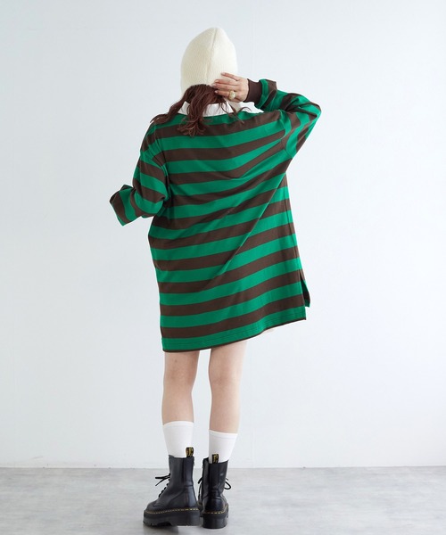 w closet（ダブルクローゼット）の「ラガーシャツ（ポロシャツ・レディース・グリーン/ブルー・FREE）」の11枚目の写真