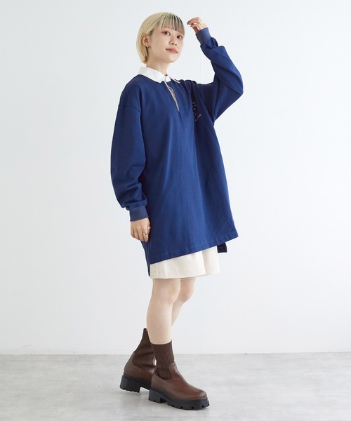 w closet（ダブルクローゼット）の「ラガーシャツ（ポロシャツ・レディース・グリーン/ブルー・FREE）」の21枚目の写真