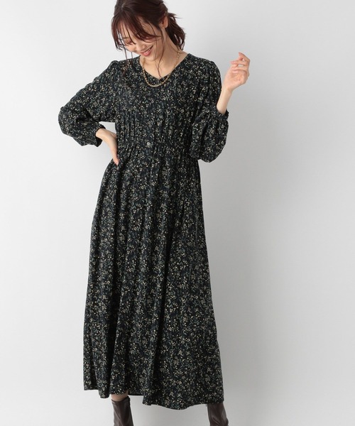 セール】さらさらリラックススタイルアップワンピース長袖/961132