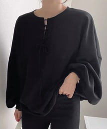 ▲Puff sleeve pullover / フロントリボン パフスリーブプルオーバー