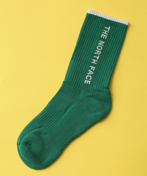 THE NORTH FACE（ザノースフェイス）の「【THE NORTH FACE/ザノースフェイス】LOGO SOCKS/ロゴ ミッドソックス（ソックス/靴下・メンズ・ブラック/ホワイト/グリーン・M/L）」の9枚目の写真