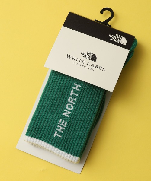 THE NORTH FACE（ザノースフェイス）の「【THE NORTH FACE/ザノースフェイス】LOGO SOCKS/ロゴ ミッドソックス（ソックス/靴下・メンズ・ブラック/ホワイト/グリーン・M/L）」の6枚目の写真