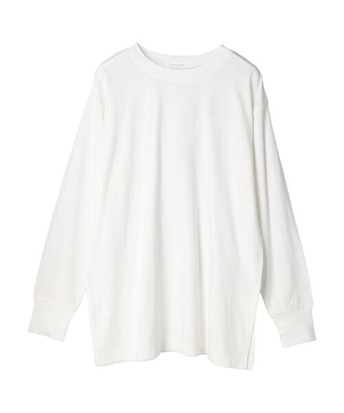 Green　Parks（グリーンパークス）の「裾スリットホワイトインナー（Tシャツ/カットソー・レディース・オフホワイト・FREE）」の12枚目の写真