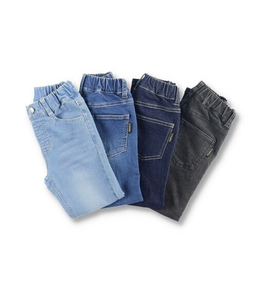 BRANSHES（ブランシェス）の「【フィットストレート】プレミアムストレッチデニムパンツ（デニムパンツ・キッズ・ネイビー/サックスブルー/ブルー/ブラック・150/120/160/90/140/110/100/130）」の12枚目の写真