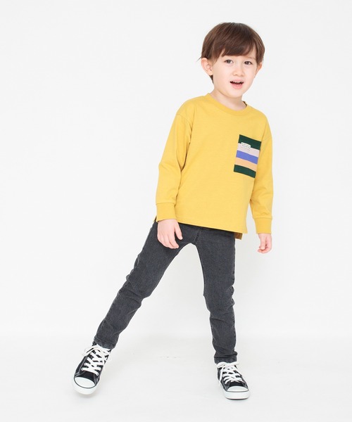 BRANSHES（ブランシェス）の「【フィットストレート】プレミアムストレッチデニムパンツ（デニムパンツ・キッズ・ネイビー/サックスブルー/ブルー/ブラック・150/120/160/90/140/110/100/130）」の5枚目の写真