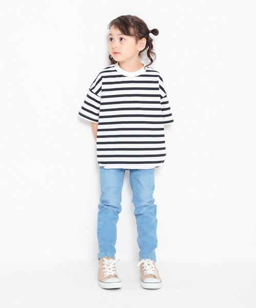 BRANSHES（ブランシェス）の「【フィットストレート】プレミアムストレッチデニムパンツ（デニムパンツ・キッズ・ネイビー/サックスブルー/ブルー/ブラック・150/120/160/90/140/110/100/130）」の10枚目の写真