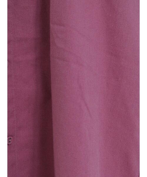 Samansa Mos2（サマンサ モスモス）の「【リサイクルヤーン】シャツワンピース（ワンピース・レディース・ブラウン/ブラック/パープル/ベージュ/チャコールグレー・F）」の16枚目の写真