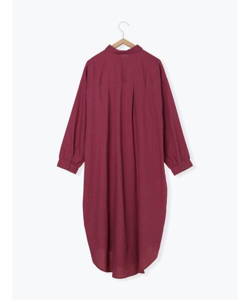 Samansa Mos2（サマンサ モスモス）の「【リサイクルヤーン】シャツワンピース（ワンピース・レディース・ブラウン/ブラック/パープル/ベージュ/チャコールグレー・F）」の22枚目の写真