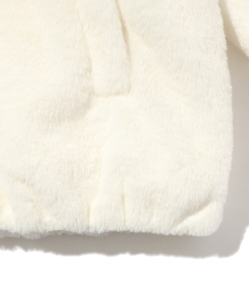 SHOO・LA・RUE(シューラルー)の「◆【110-140cm】フェイクファー耳つきパーカ(ブルゾン・キッズ・チャコールグレー/アイボリー・11/12/13/14)」の9枚目の写真