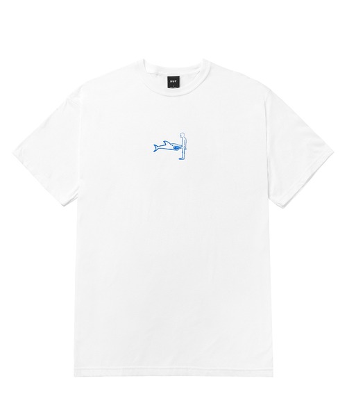 HUF(ハフ)の「HUF X ALLTIMERS SHARK ATTACK TEE / HUF Tシャツ コラボ(Tシャツ/カットソー・メンズ・ホワイト・MEDIUM/SMALL/LARGE/XX-LARGE/X-LARGE)」の5枚目の写真
