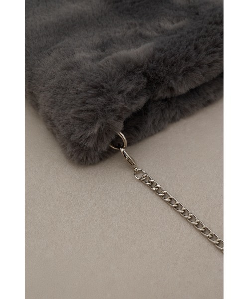 AZUL by moussy(アズールバイマウジー)の「タッセルエコファーポシェット(ショルダーバッグ・レディース・アイボリー/ブラウン系その他/グレー・FREE)」の13枚目の写真