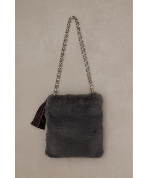 AZUL by moussy(アズールバイマウジー)の「タッセルエコファーポシェット(ショルダーバッグ・レディース・アイボリー/ブラウン系その他/グレー・FREE)」の15枚目の写真