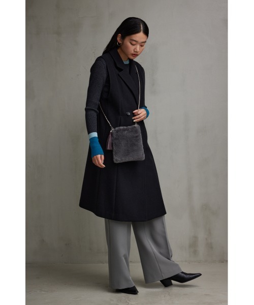 AZUL by moussy(アズールバイマウジー)の「タッセルエコファーポシェット(ショルダーバッグ・レディース・アイボリー/ブラウン系その他/グレー・FREE)」の18枚目の写真