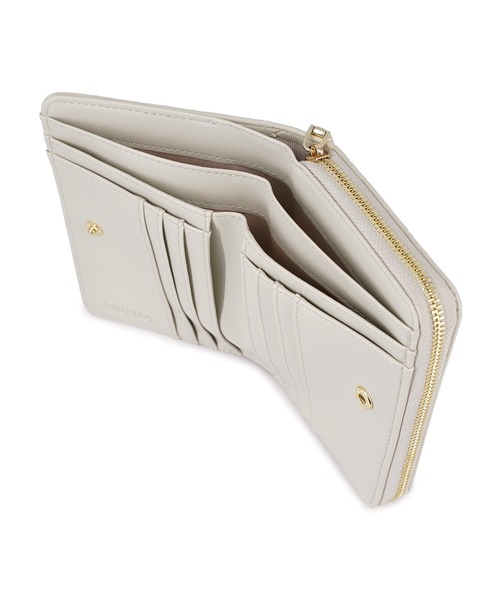MURUA（ムルーア）の「MURUA(ムルーア)ラウンドファスナー二つ折り財布 MR-W1213 MURエンボス（財布・レディース・ミント/ブラック/ベージュ・FREE）」の14枚目の写真