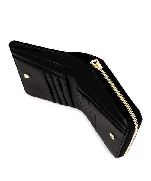 MURUA（ムルーア）の「MURUA(ムルーア)ラウンドファスナー二つ折り財布 MR-W1213 MURエンボス（財布・レディース・ミント/ブラック/ベージュ・FREE）」の8枚目の写真