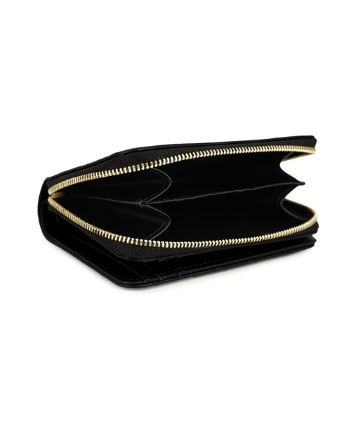 MURUA（ムルーア）の「MURUA(ムルーア)ラウンドファスナー二つ折り財布 MR-W1213 MURエンボス（財布・レディース・ミント/ブラック/ベージュ・FREE）」の9枚目の写真