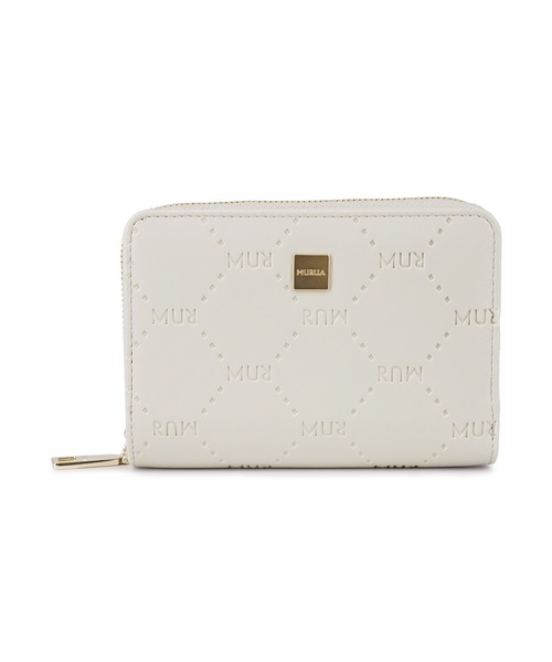 MURUA（ムルーア）の「MURUA(ムルーア)ラウンドファスナー二つ折り財布 MR-W1213 MURエンボス（財布・レディース・ミント/ブラック/ベージュ・FREE）」の10枚目の写真