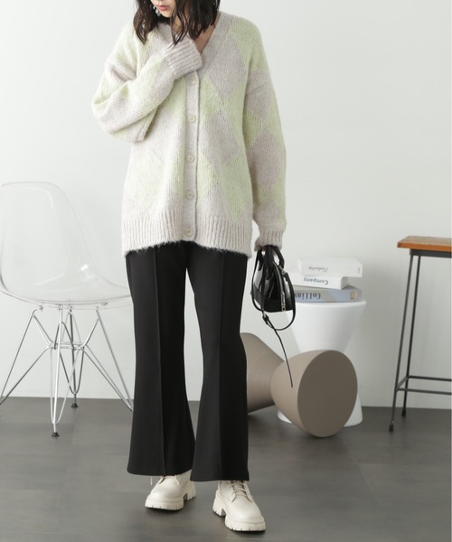 FREE'S MART（フリーズマート）の「アーガイルヘアリーカーディガン（カーディガン/ボレロ・レディース・ピンク/ライトグリーン/グリーン系その他3・FREE）」の19枚目の写真